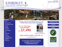 Tablet Screenshot of kimberleydiscoverycruises.com.au